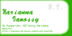 marianna vamossy business card